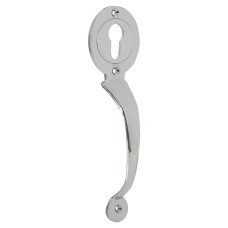 GateMate Escutcheon Handle for Euro Profile Long Throw Gate Lock - 200mm Length - Chrome