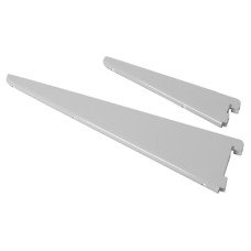 Rothley Twin Slot Shelf Bracket - 370mm Length - Matt White