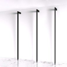 Emuca Zero 3 Profile Floor to Wall Kit - 2170mm Length - Black