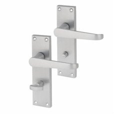 Exel Satin Chrome Budget Straight Bathroom Door Handle - Mia Range - 153 x 42mm