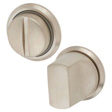 Hoppe Mini Rose Bathroom Turn & Release - 28mm Diameter - Satin Nickel