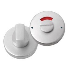 Anti-Bacterial Bathroom Turn & Release with Indicator - 50mm Diameter - Satin Stainless Steel