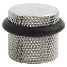Hampstead Knurled Floor Door Stop - 22 x 22mm - Satin Stainless Steel Hampstead Knurled Floor Door Stop - 22 x 22mm - Satin Stainless Steel