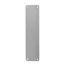 Exel Stainless Steel Antibacterial Plain Finger Plate - 450 x 90 x 1.5mm - Satin
