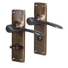 Hampstead Antique Bronze Bathroom Door Handle - Buckingham Range - 152 x 41mm