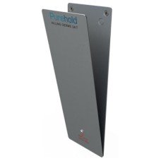 Purehold Antibacterial Replacement Front Panel for Standard Finger Plate - 400 x 95 x 15mm - Silver