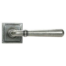 From The Anvil Pewter Door Handles on Square Rose - Newbury Range 