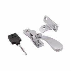 Hampstead Victorian Locking Wedge Casement Window Fastener - Reversible - Polished Chrome