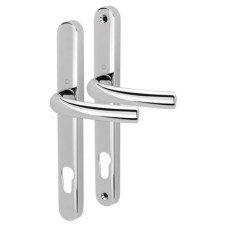 Hoppe Tokyo M1710RH/3841N uPVC Multipoint Door Handle - Long Plate - 92mm c/c - Polished Chrome