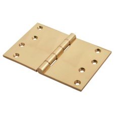 Jedo Quality Projection Hinge - 102 x 152 x 4mm - Polished Brass - Pair