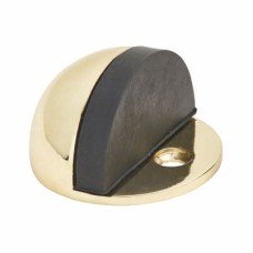 Exel Half Moon Floor Door Stop - 25 x 45mm - Polished Brass