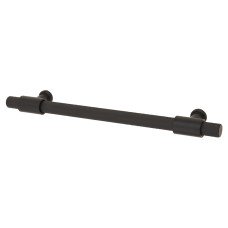 Hampstead Falmouth 12mm Knurled T-Bar Cabinet Pull Handle - 160mm Centres - Matt Black