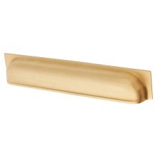 Alexander & Wilks Quantock Cabinet Cup Handle - 203mm Centres - PVD Satin Brass