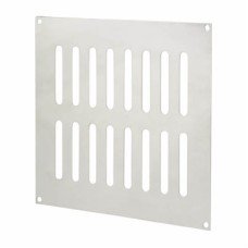 Exel Plain Slotted Vent - 242 x 242mm - 13500mm² Free Air Flow - Polished Stainless Steel