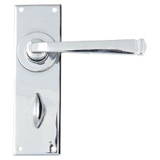 From The Anvil Polished Chrome Bathroom Door Handle - Avon Range - 152 x 48mm