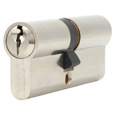 Yale 6 Pin 75mm Euro Double Cylinder - 35 + 40mm - Satin Nickel - Keyed to Differ