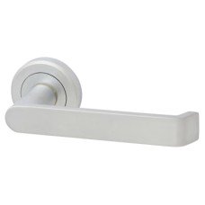 Serozzetta by Carlisle Brass Satin Chrome Door Handles on Round Rose - Concept Range Serozzetta by Carlisle Brass Satin Chrome Door Handles on Round Rose - Concept Range