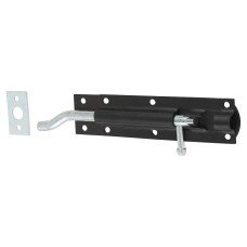  Traditional Tower Gate Bolt - Necked - 160 x 37 x 13mm - Black Japanned