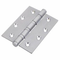 Performance Brass Ball Bearing Butt Door Hinge - 100 x 75 x 3mm - Satin Chrome - Pair