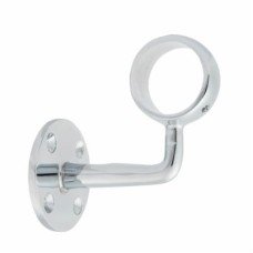 38mm Solid Brass Bar Rail Barrier Bracket - Polished Chrome