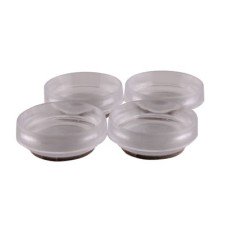 Exel Furniture Castor Cups - 65 x 23mm - Clear - Pack of 4 Exel Furniture Castor Cups - 65 x 23mm - Clear - Pack of 4