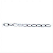 Brass Oval Chain - 10mm Link - 10m Chain - Chrome Plated