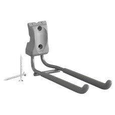elfa Garage Storage Top Track System - Straight Handled Tool Hook for Storing Board - Grey