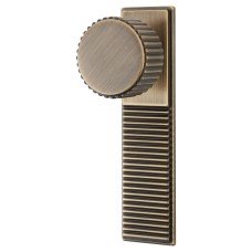 Hendel & Hendel Barrington Cabinet Knob on Backplate - 32mm Diameter - Antique Brass Hendel & Hendel Barrington Cabinet Knob on Backplate - 32mm Diameter - Antique Brass