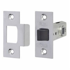 UNION 2648 Tubular Mortice Latch - 64mm Case - 44mm Backset - Square - Silver Enamel