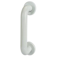 Hoppe AR602/220 Nylon D-Bar Door Pull Handle on Rose - Screw Fix - 220mm c/c - Diamond White