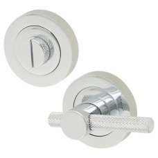 Jedo by Frelan Knurled Easy Bathroom Turn & Release - 50mm Diameter - Polished Chrome