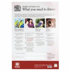 Exel Health and Safety Law Poster - 415 x 595mm