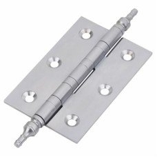 Finial Washered Butt Door Hinge - 75 x 50 x 2mm - Satin Chrome - Pair
