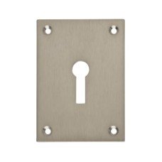 Jumbo Square Repair Escutcheon - 65.5 x 47.6mm - Keyhole - Satin Stainless Steel