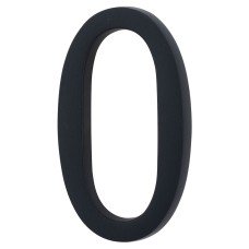 Heritage Brass 76mm Concealed Screw Fix Door Numeral - 0 - Matt Black