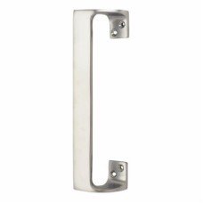 Exel Modern Offset Door Pull Handle - Screw Fix - 180mm Centres - Satin Chrome