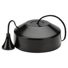 Knightsbridge 5 - 100W 1 Way Trailing Edge LED Pull Cord Dimmer Switch - Matt Black