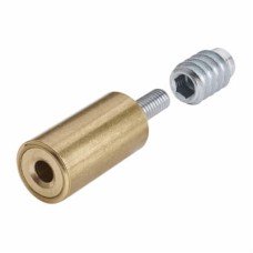 Bramah Rola Wooden Sash Window Stop - 31mm - Satin Brass - 10 Body + 20 Inserts