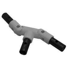 FibreRail Tee Connector - Key Clamp System - Adjustable - Grey