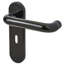 Hoppe AR600/22 Ebony Black Nylon Steel Core Safety Keyhole Lock Door Handle - Paris Range Hoppe AR600/22 Ebony Black Nylon Steel Core Safety Keyhole Lock Door Handle - Paris Range