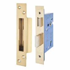 Hampstead BS3621 5 Lever Sashlock - 78mm Case - 57mm Backset - PVD Brass
