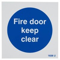 Exel Fire Door Keep Clear Door Sign - 10...