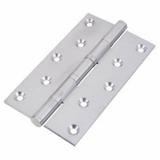 Performance Brass Ball Bearing Butt Door Hinge - 152 x 89 x 4mm - Satin Chrome - Pair