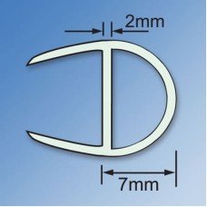 Exel Clear PVC Shower Seal - Bubble Seal - Suits 8mm Glass