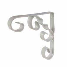 Exel Ornamental Scroll Shelf Bracket - 115 x 100mm - White