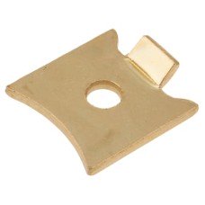 Exel Standard Raised Bookcase Clip - Electro Brass Plated - Pack of 10
