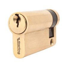 Exel 5 Pin 56mm Euro Single Cylinder - 45 + 11mm - Polished Brass - Keyed to Differ