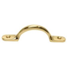 Exel Sash Window Pull Handle - 100mm Length - Polished Brass