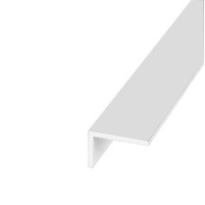 Rothley 2000mm Plastic Angle - Unequal Sided - 20 x 10 x 1.5mm - White