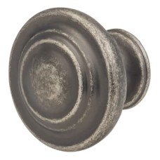 Olde Forge Readford Round Cabinet Knob - 33mm Diameter - Antique Pewter
